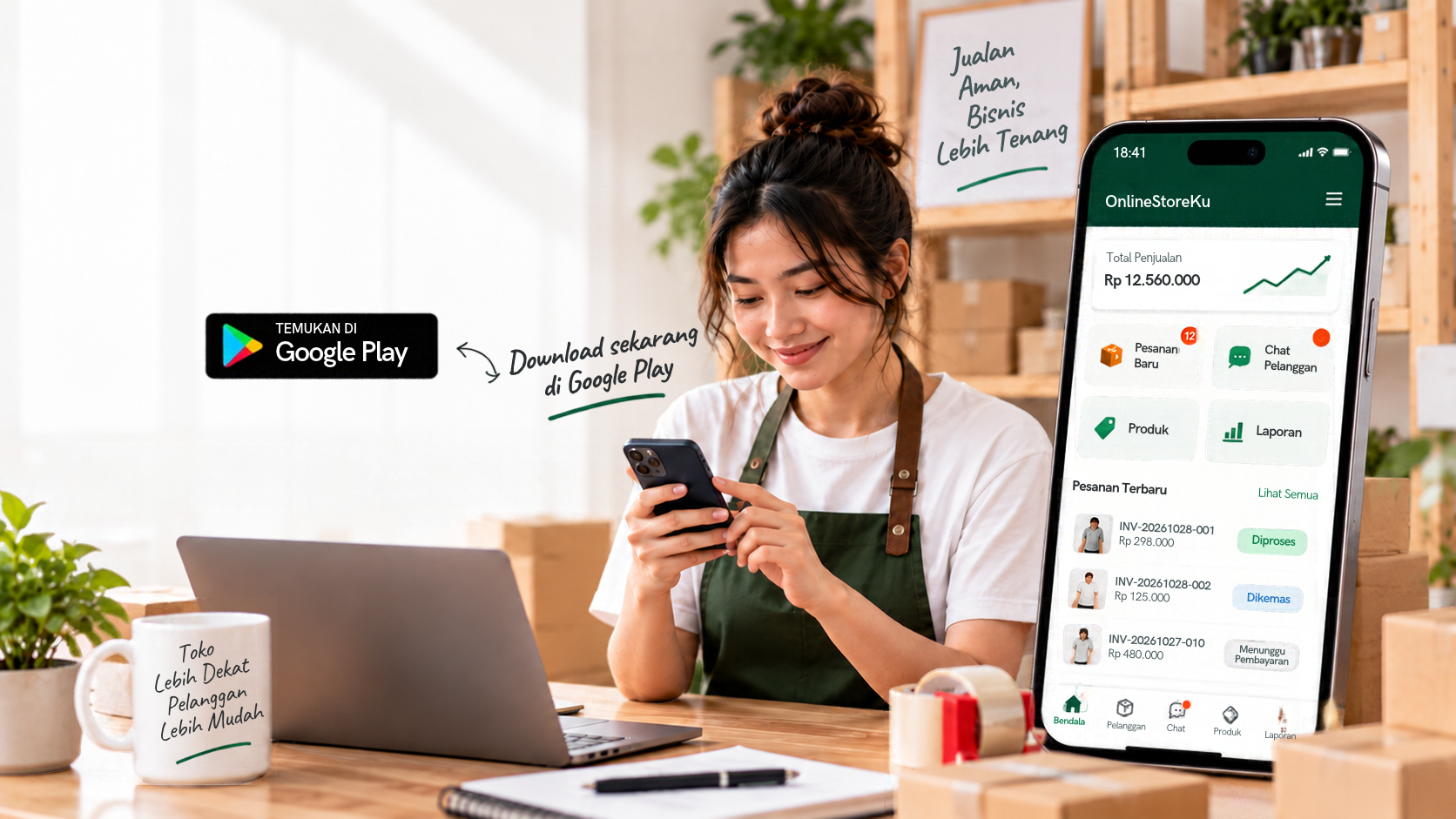 Aplikasi OnlineStoreKu untuk Seller Kini Hadir di Android