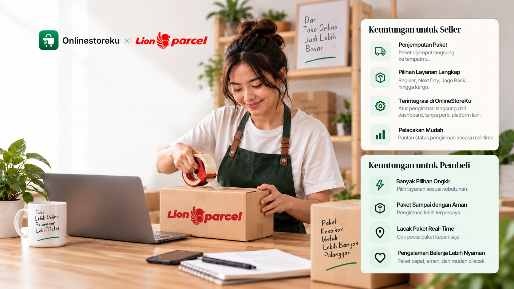 Kirim Paket dengan Lion Parcel lewat OnlineStoreKu: Manfaat untuk Seller dan Pembeli