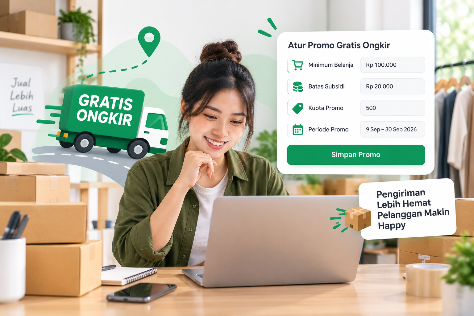 Cara Setup Promo Gratis Ongkir di Toko Online Sendiri Tanpa Margin Jebol